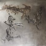 Les chèvres. 80x80cm